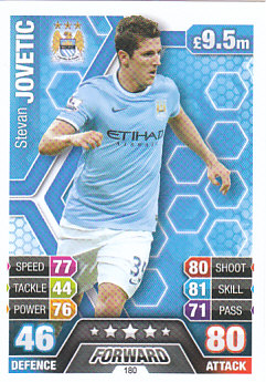 Stevan Jovetic Manchester City 2013/14 Topps Match Attax #180